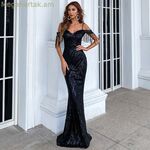 Farah ուսերը բաց ծոպերով զգեստ