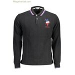 U.S. POLO ASSN. տղամարդու սև երկարաթև պոլո շապիկ [SF-16929]