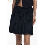 DESIGUAL կանացի սև կիսաշրջազգեստ [SF-39752]