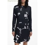 DESIGUAL կանացի սև կարճ զգեստ [SF-40668]