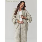 Makadamia երկար կանացի կարդիգան — մոխրագույն [MW-231017]
