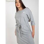 Lakerta Plus size՝ մարմնի գիծն ընդգծող (pencil) զգեստ, գորշ [MW-174936]