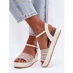 Step in style Buskin բեժ վիջ սանդալներ [MW-229269]
