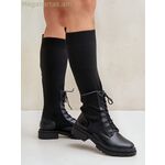 Step in style կանացի մինչև ազդր բութեր — սև [MW-203500]
