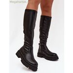 Step in style ազդրի հասնող երկարաճիտ կոշիկներ — սև [MW-217764]