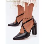 Step in style կանացի պամփեր, մոդ. 230968 — սեւ, բլոկ կրունկ [MW-230968]