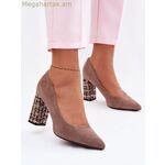 Step in style բլոկ կաբլուկով պոմպեր — դարչնագույն [MW-227174]