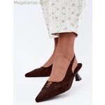 Step in style բլոկ կրունկով պոմպեր, շագանակագույն [MW-230720]