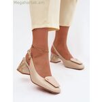Step in style բլոկ կրունկով պումփեր — բեժ [MW-228407]