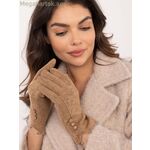 Wool Fashion Italia կանացի ձեռնոցներ, շագանակագույն [MW-202491]