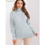 Wool Fashion Italia սվիտեր՝ բարձր վզնոցով, մոդել 208315 — կանաչ [MW-208315]