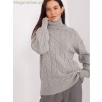 Wool Fashion Italia մոդել 188307՝ վզկապով սվիտեր — մոխրագույն [MW-188307]