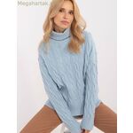 Wool Fashion Italia մոդել 199526 վզնոցով ջեմպեր — կապույտ [MW-199526]