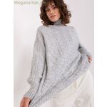Wool Fashion Italia բարձր պարանոցով սվիտեր — գորշ [MW-189229]
