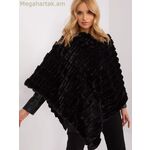 Wool Fashion Italia պոնչո, մոդել 190855 — սև [MW-190855]