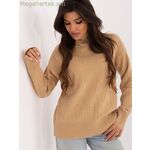 Wool Fashion Italia բարձր վզով սվիտեր, շագանակագույն [MW-199436]