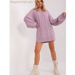Wool Fashion Italia երկար օվերսայզ սվիտեր՝ մանուշակագույն [MW-185746]