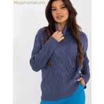 Wool Fashion Italia վզկապով սվիտեր, կապույտ [MW-199441]