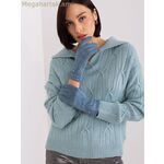 Wool Fashion Italia կանացի ձեռնոցներ, կապույտ [MW-188293]