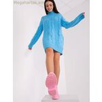 Wool Fashion Italia երկար օվերսայզ սվիտեր՝ կապույտ [MW-185728]