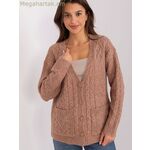 Wool Fashion Italia Cardigan 186748 — շագանակագույն [MW-186748]