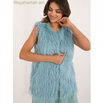 Wool Fashion Italia մորթե գիլետ, կանաչ [MW-200202]