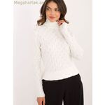 Wool Fashion Italia բեժ բարձր վզով սվիտեր մոդել 203191 [MW-203191]