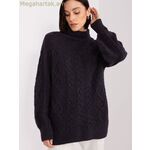 Wool Fashion Italia բարձր վզնոցով սվիտեր — սև [MW-189219]
