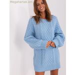 Wool Fashion Italia մոդել 185733 երկար սվիտեր — կապույտ [MW-185733]