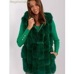 Wool Fashion Italia մոդել 187596 մորթե գիլետ — կանաչ [MW-187596]