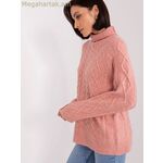 Wool Fashion Italia բարձր վզնոցով սվիտեր — վարդագույն [MW-189220]
