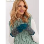 Wool Fashion Italia կանացի ձեռնոցներ, կապույտ [MW-190820]