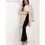 Wool Fashion Italia երկար կարդիգան, բեժ [MW-199519]