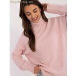 Wool Fashion Italia բարձր պարանոցի սվիտեր, վարդագույն [MW-199633]