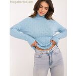 Wool Fashion Italia տերտլնեկ սվիտեր — կապույտ [MW-203194]
