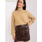 Wool Fashion Italia վզնոցով սվիտեր — շագանակագույն [MW-188301]